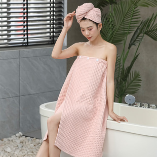 Cotton Thickened Bath Towel for Men and Women Couple Absorbent Hair-free Bath Skirt Sexy Waffle Strapless Beauty Class A