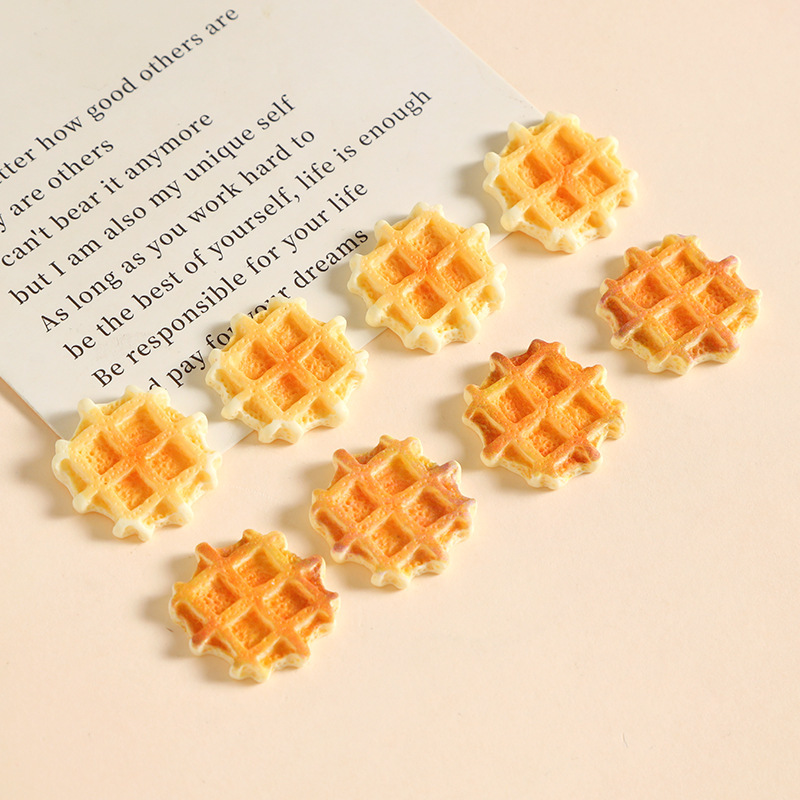模擬ミニチュアワッフル食品おもちゃ樹脂小物アクセサリー diy クリーム接着剤カップ冷蔵庫マグネット下駄バックルアクセサリー|undefined