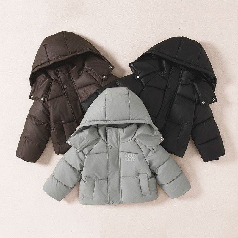 儿童免洗羊羔绒棉袄男女童加绒加厚连帽棉服皮外套中小童韩版童装