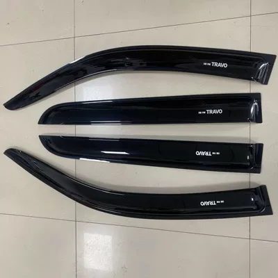 Hilux Travo Rain Shield 2026 New Model Hilux Travo 4-Door Rain Shield Travo Rain Visor Car Window (Rain shield) - black-travo-4-door-rain-or-shine-guard-2026