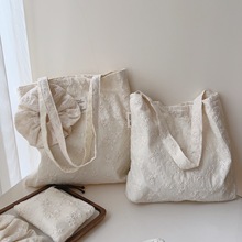 【素希布包】原创设计原色纯棉刺绣棉布包单肩腋下女帆布袋文艺简