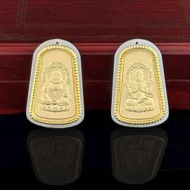 金镶玉观音佛吊坠 白玉七彩莲花佛像挂件直播会销旅游礼品批发