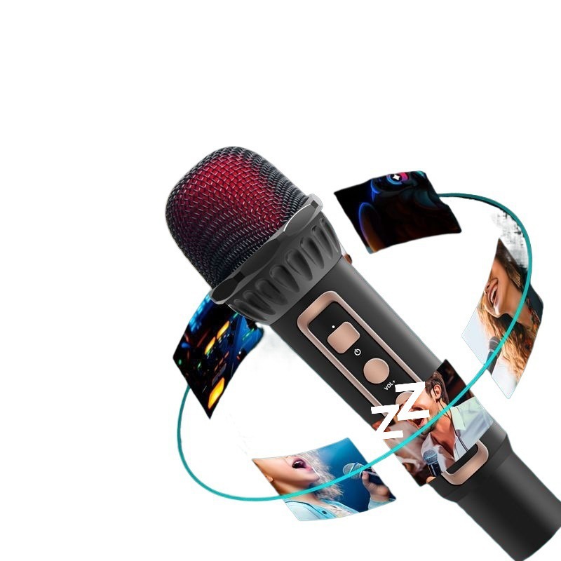 K canto sonido micrófono bluetooth todo en uno conjunto completo altavoz bluetooth portátil cantante al aire libre ktv hogar