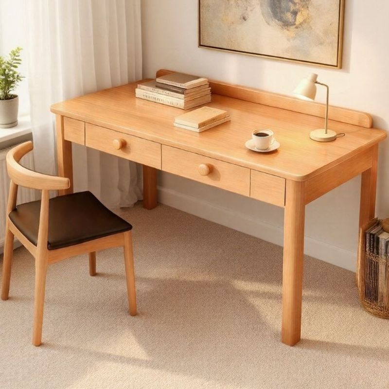 Solid Wood Desk for Small Apartments, Home Study Desk, Length 70/80/90cm, Computer Desk, Simple Bedroom Adult Office Desk