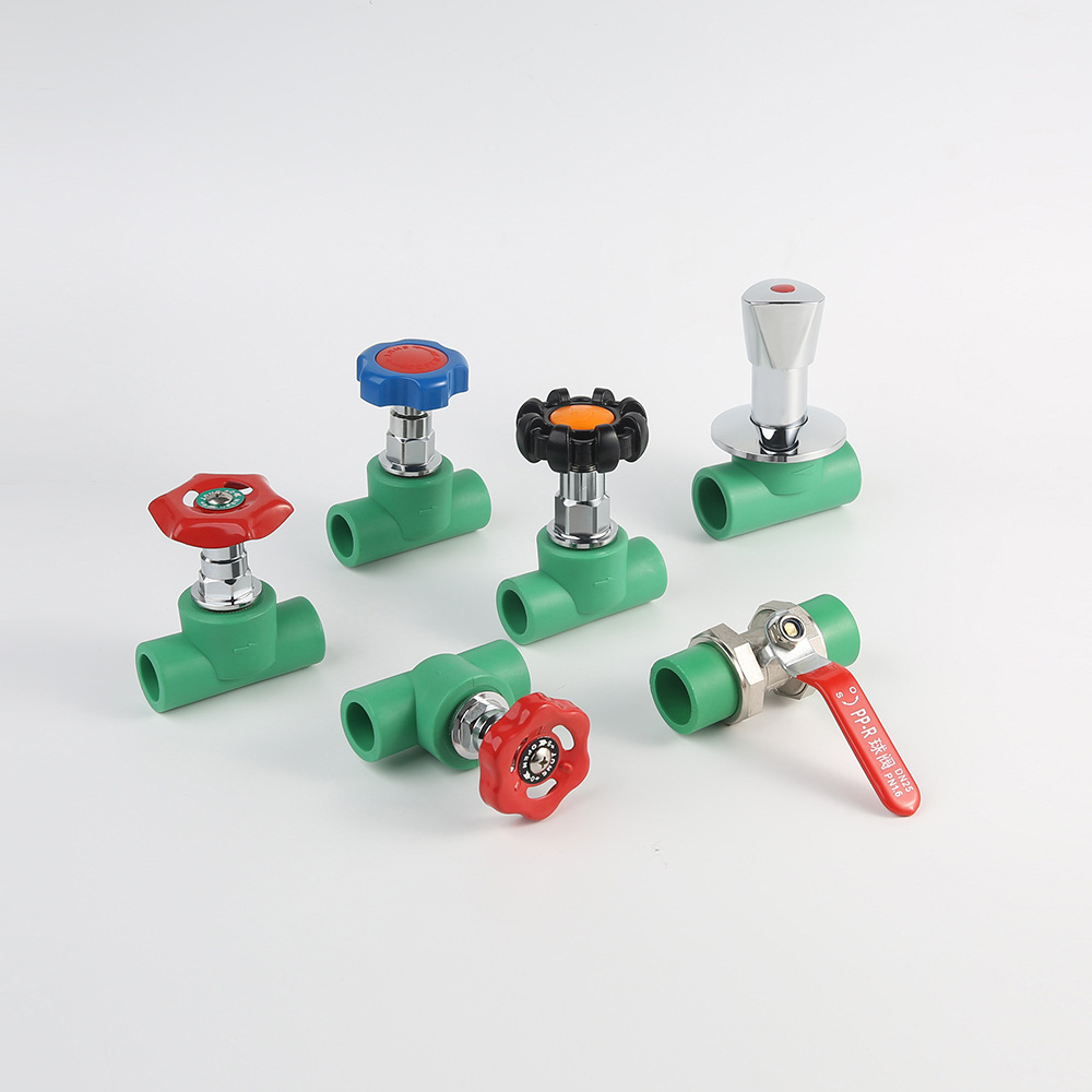 PPR valve stop valve quick opening concealed valve double union copper ball valve PPR gate valve switch water pipe accessories wholesale
