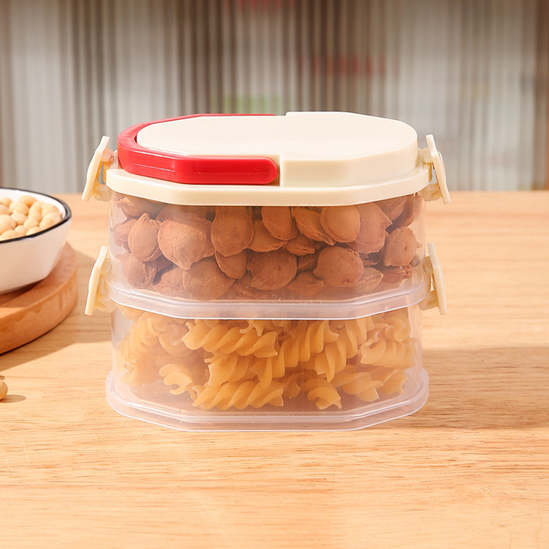 キッチン積み重ね可能な収納ボックス大容量ドライフルーツスパイスフルーツ冷蔵庫野菜食品収納ボックス|undefined