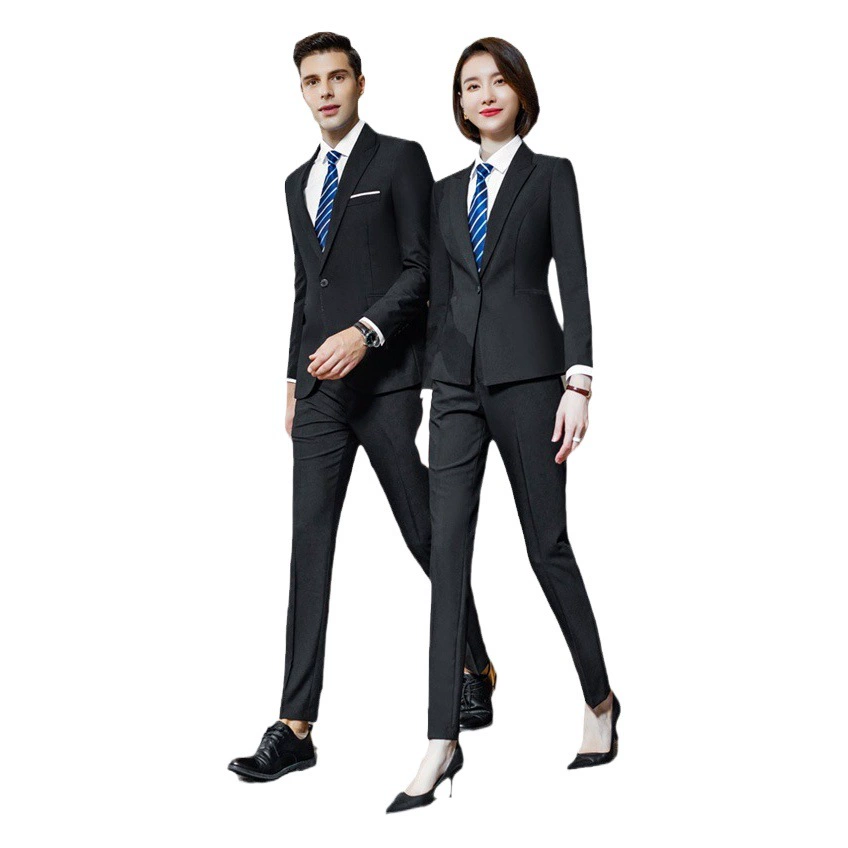 Темно-Синий Профессиональный костюм мужской и женский элегантный костюм 4S магазин высококачественных инструментов для костюмов Банковская официальная одежда фирменные комбинезоны