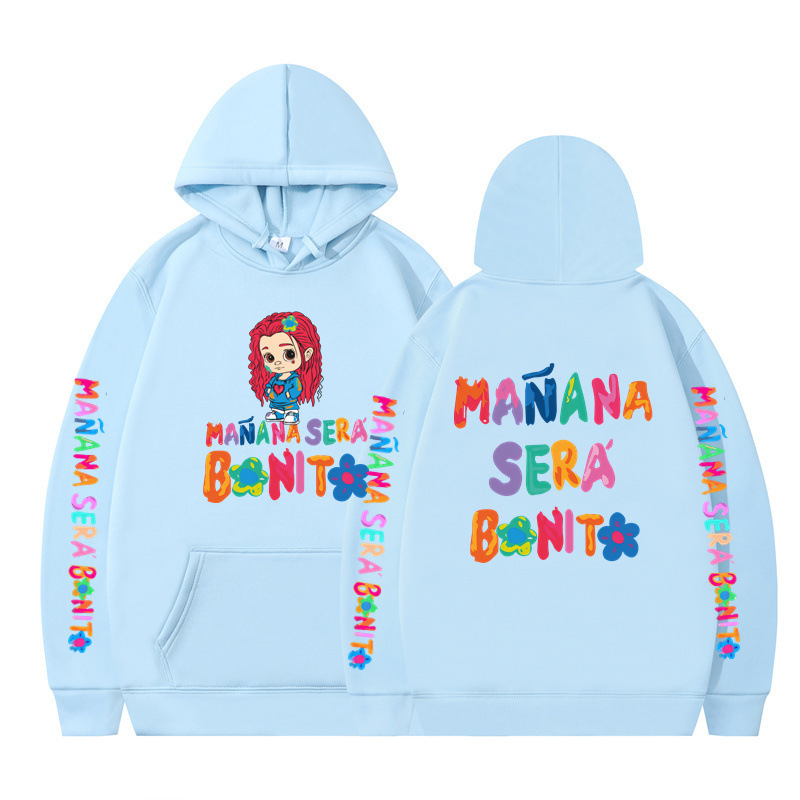 Cross-border otoño e invierno nuevo estilo Amazon moda europea y americana Karol G alfabeto sudadera con capucha suéter casual para parejas