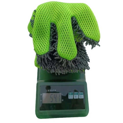 Cross-border new model chenille five-finger cleaning gloves car wash foam car wipe bear paw beauty care wholesale