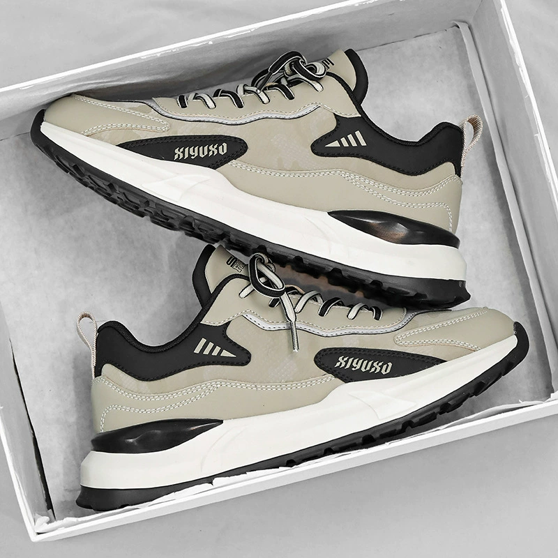 Осенняя новая мужская обувь спортивная обувь ультра-волокнистая верхняя часть удобная дышащая волна