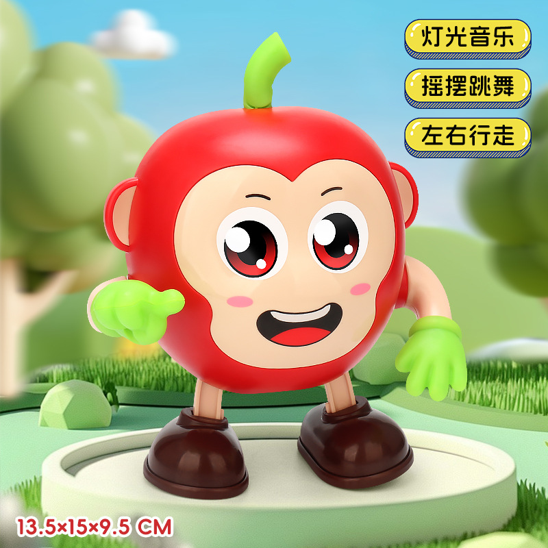 El mismo canto eléctrico y el baile de la manzana pequeña luz de música lengua de aprendizaje habla dibujos animados frutas juguetes de puzzle