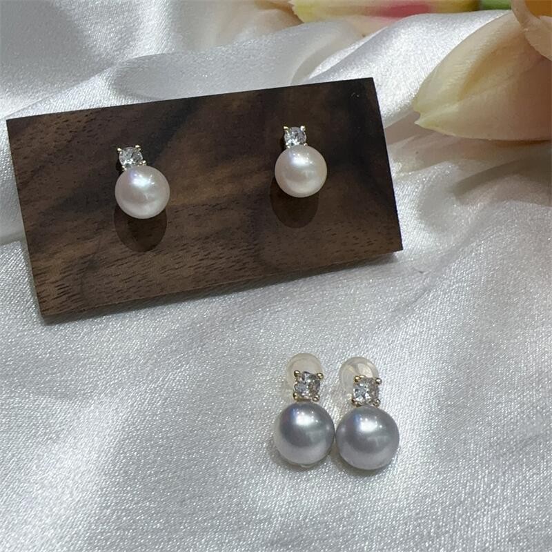 2g Weight Ear Studs Classification 1 Pair Quantity Wedding, Daily Occasion Pearl Pattern All Seasons Season Women's Gender Elegant, Simple Style Style 1 Pair Freshwater Pearl Earrings Pearl Ear Studs 10