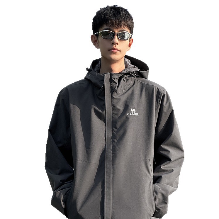 キャメル単層ジャケット女性の 2025 ニュートラル新防風防雨登山服旅行ジャケット男性卸売|undefined