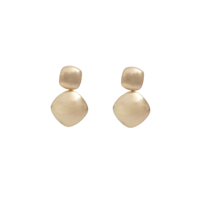 1 Paire Style Simple Géométrique Placage Le Fer Boucles D'oreilles display picture 11