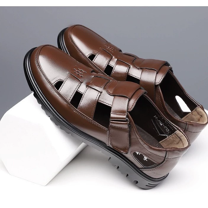 Amazon AliExpress взрывает мужскую удобную дышащую прохладную кожаную обувь нескользящая мягкая подошва бизнес повседневная кожаная обувь для мужчин