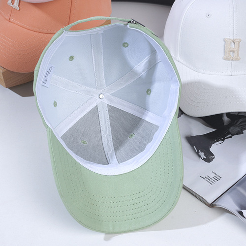New Lettered Hard Top Cap Women's Style Korean Version Trendy Cross-border Processing Logo Duckbill Cap Men's Factory Wholesale