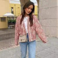 24. оптовая продажа европейской и американской одежды, осенне-зимняя новая свободная мода, универсальный кардиган с принтом, хлопковое пальто с длинными рукавами