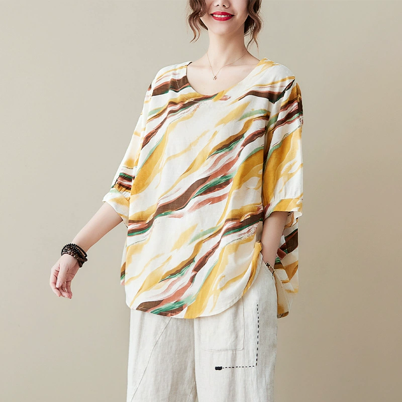 Summer breathable short sleeve T-shirt for leisure, plus size, oversize