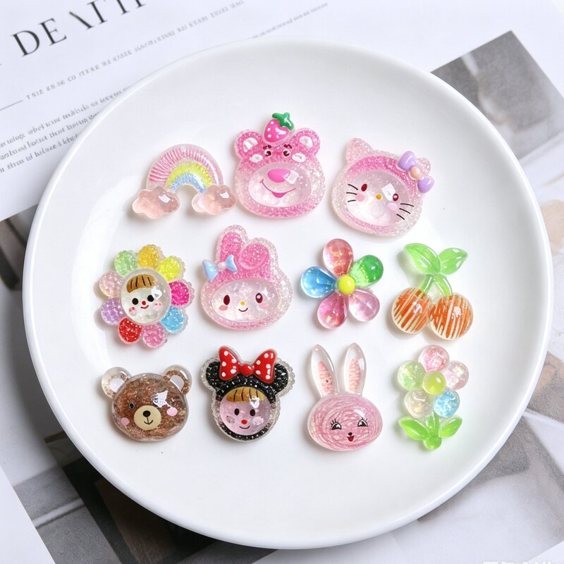 New Cute Cartoon Hand-drawn Graffiti Fruit Rainbow Resin Stickers DIY Phone Case Hair Accessory Parts New Cute Cartoon Hand-drawn Graffiti Fruit Rainbow Resin Stickers DIY Phone Case Hair Accessory Parts