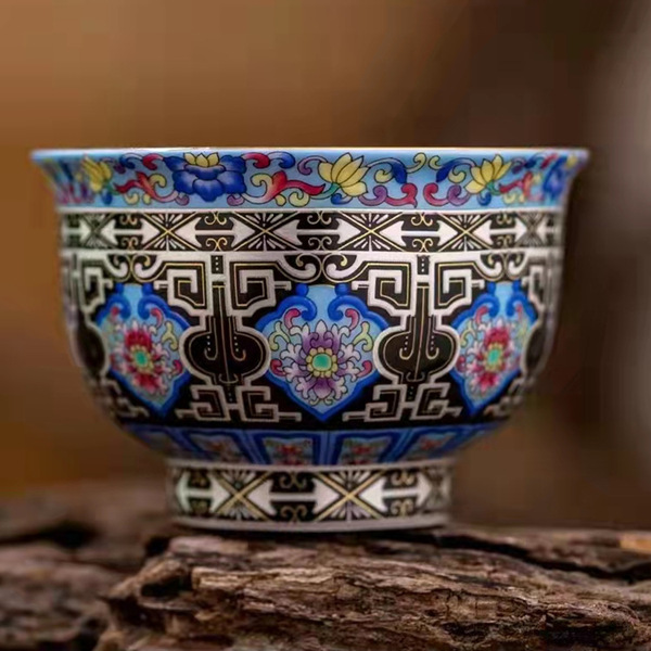Ono Silver Silver Ceramic Enamel Cup Japanese Personal Master Cup…