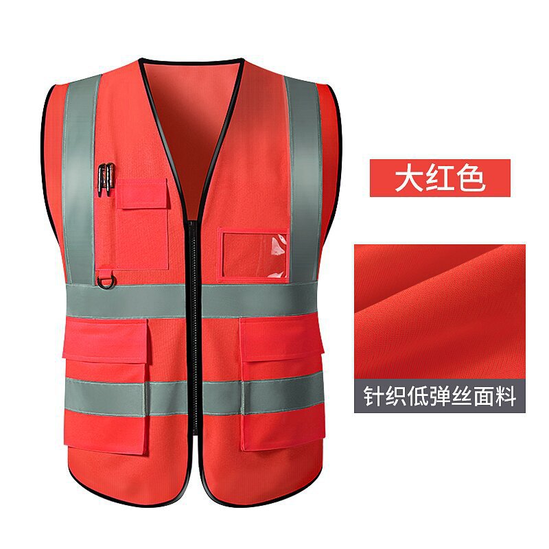 Multi-Bolsillo chaleco reflectante ropa reflectante conducción construcción saneamiento deber tráfico equitación ropa de seguridad