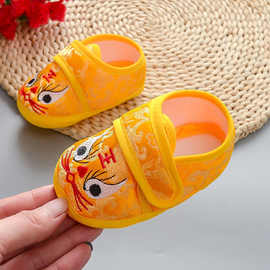 学步鞋冬婴儿鞋0-1岁男女宝宝软底棉鞋百天周岁虎头鞋传统风厂家