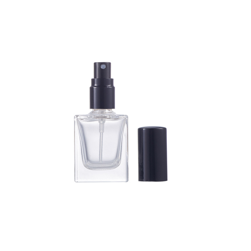Botella de perfumes 10ml botella de spray cuadrada de vidrio vacía botella de viaje transparente botella de muestra pequeña botella de cuatro cuadrados