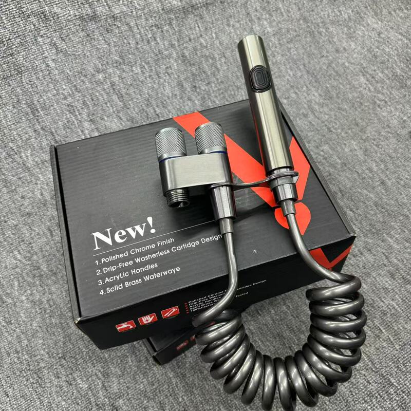 304 Stainless Steel Toilet Companion Pressurized Flushing Spray Gun suit Washer Nozzle Toilet Balcony Faucet