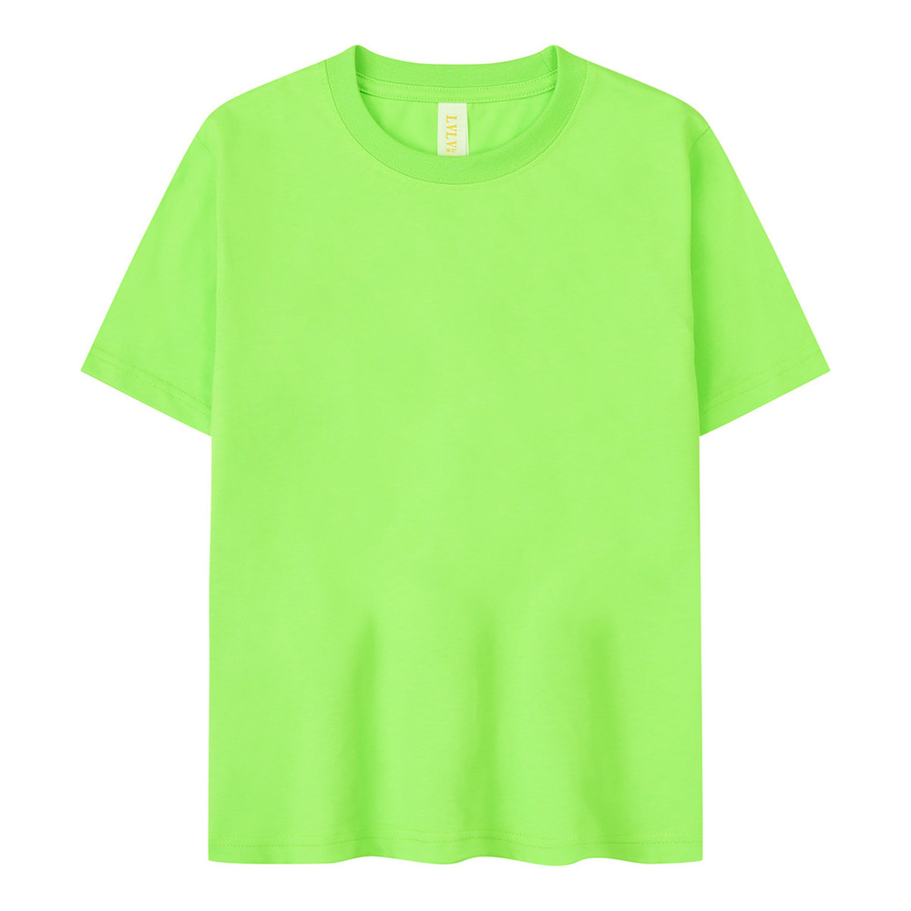 Ropa infantil de verano refrescante transpirable jardín de infantes de algodón cuello redondo manga corta personalizada camiseta de campamento de verano para niños logotipo personalizado