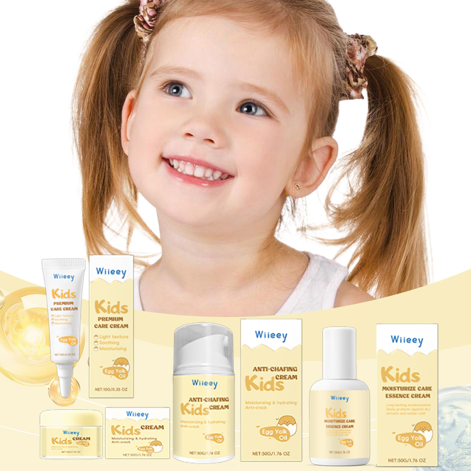 Wiieey Children's Moisturizing Care Series Moisturizing Moisturizing Moisturizing Nourishing Face Skin Care Moisturizing Body Lotion