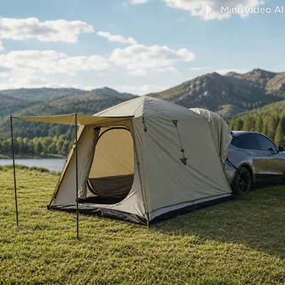Trunk tent, portable quick-install car tent for overnight camping on long drives, foldable for self-driving trips (Avtomobil dam çadırları) - inner-tent-outer-tent-default-item