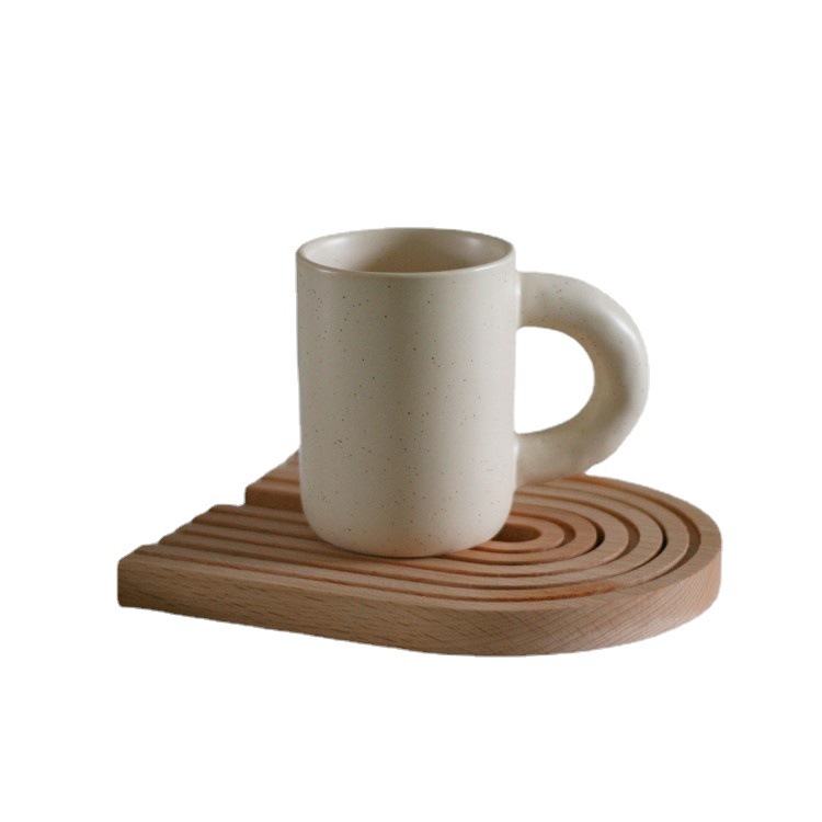 Diseño original nórdico japonés cafetera de madera maciza estera de aislamiento placemat taza estera tazón estera de nogal negro haya