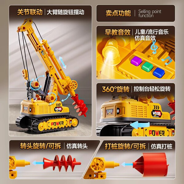 Big music realistic toy car for boys