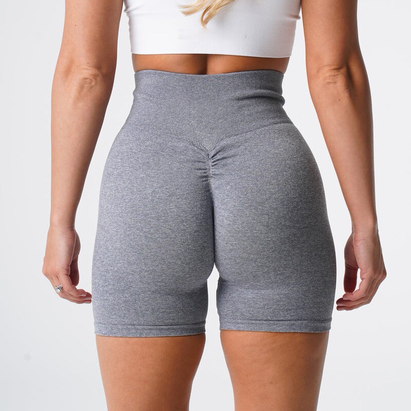 Brand NVGTN flat for the same cross-border AB double yarn yoga shorts three pants pleated chrysanthemum yoga shorts