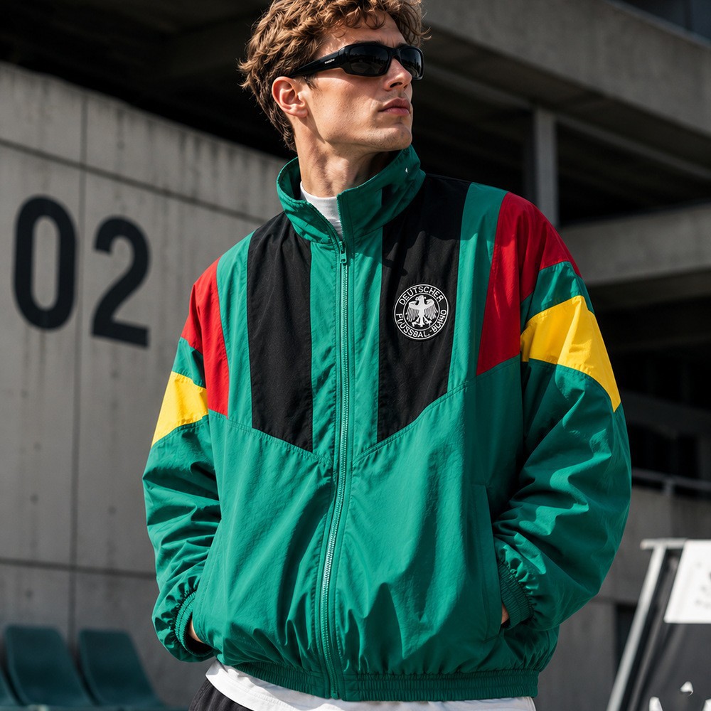 2026 World Cup Germany Team Football Sports Casual Double-Layer Jacket Men's Windbreaker Trendy Embroidered Warm-Up Outfit
