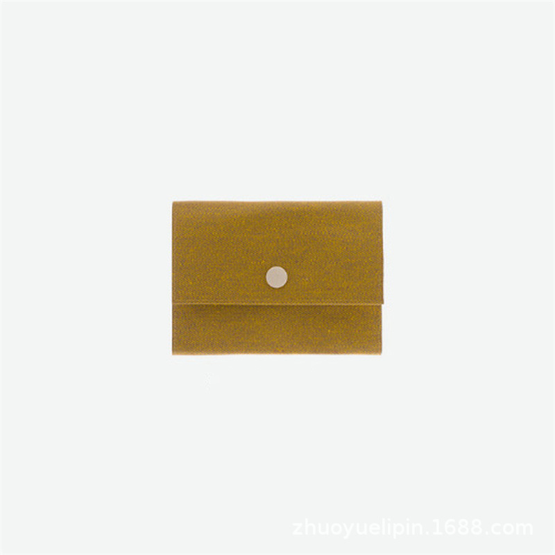 Cartera corta para mujer 2022, de lona de alta calidad, con hebilla, monedero multibolsillo, portatarjetas simple