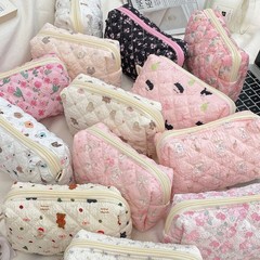 31291フレッシュキルティング手持ちポーチ少女大容量可爱い収纳学生ジッパー文房具ポーチペンポーチ