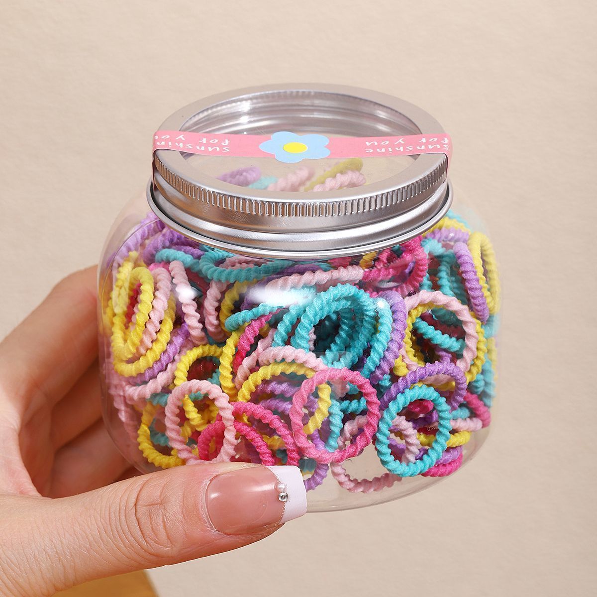 2#Anillos roscados de color oscuro, 300 piezas, aproximadamente 2 cm