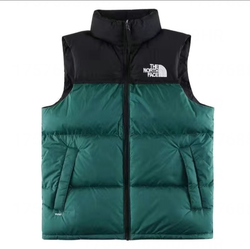 北脸1996羽绒服马甲男女同款美版TNF700蓬刺绣冬背心情侣款双面穿|undefined