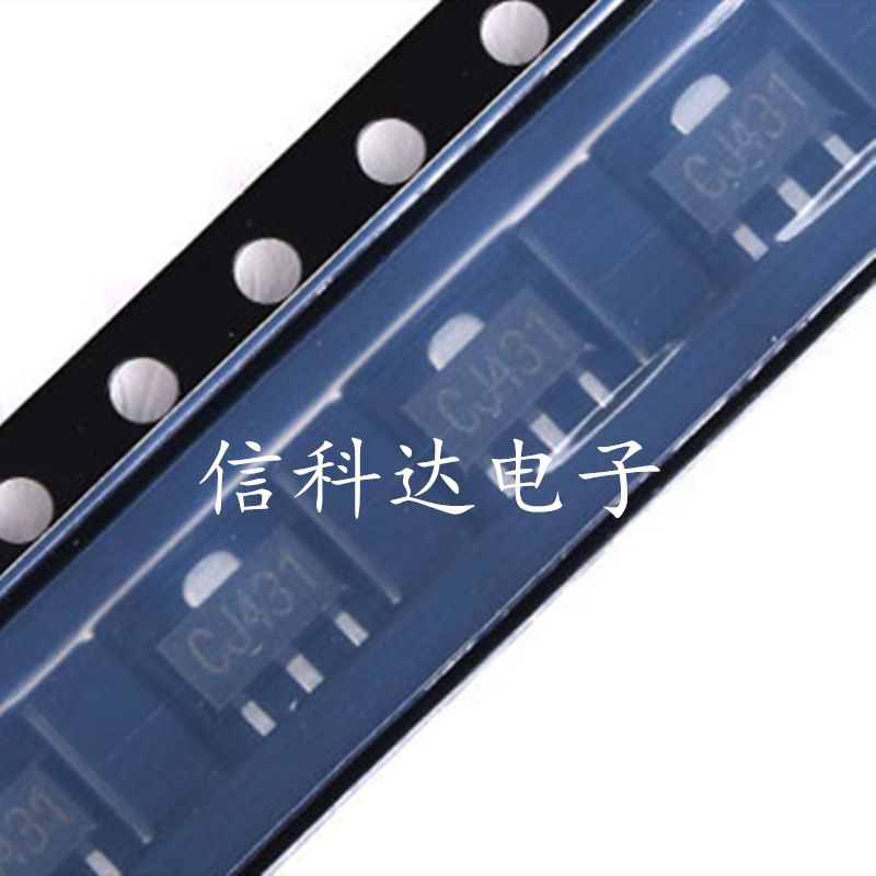CJ431 0.5% SOT-89 100mA 贴片可调节电压芯片  原装长电长晶