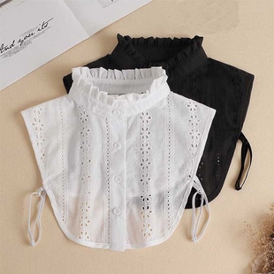 Women's fake collar new arrival cotton jacquard wooden ear decorative shirt collar autumn and winter new professional fake collar