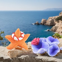 新款仿真珊瑚 水族箱鱼缸养鱼小摆件迷你礼品装饰八瓜鱼DIY摆件