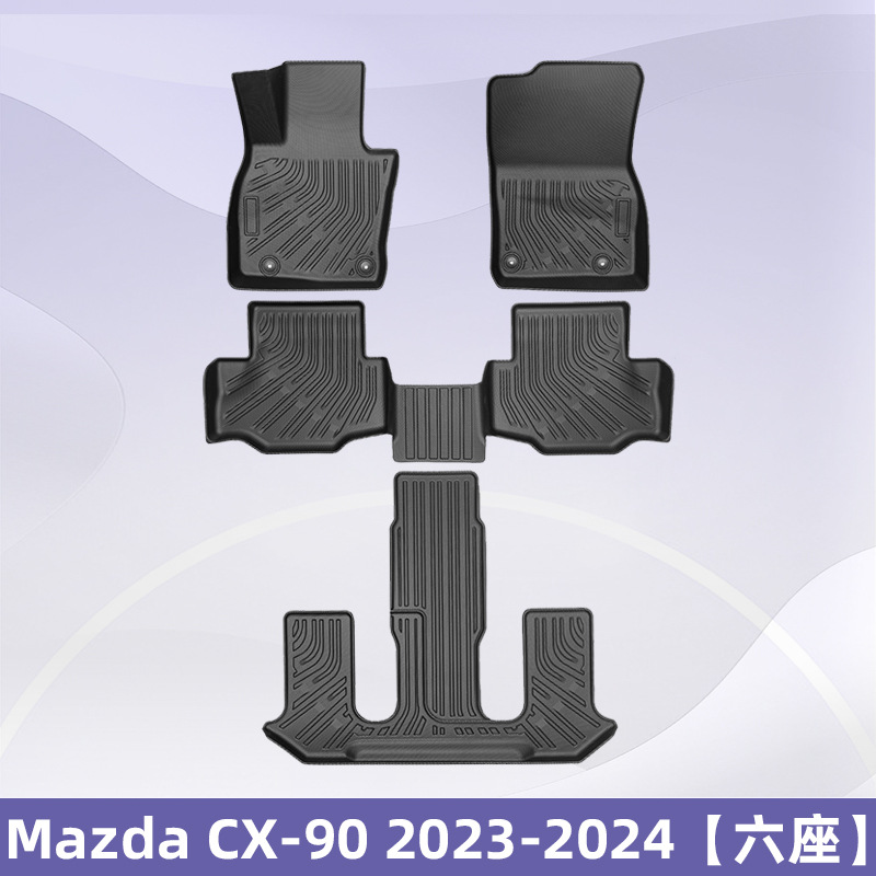 Para Mazda CX - 90 2023 - 2024 6 / 7 asientos 3D todo el tiempo TPE almohadilla de pie