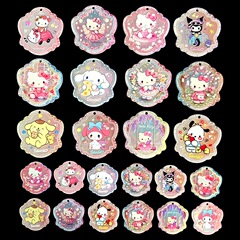 新款吊孔双面印花片片吊坠diy手工饰品手机钥匙包链挂件饰品材料