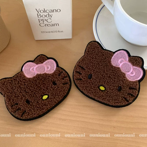 Brown Kitty Cat Seamless Bangs Sticker Velcro Hair Accessory Girl's Forehead Side Hair Sticker Organizing Handy Gadget