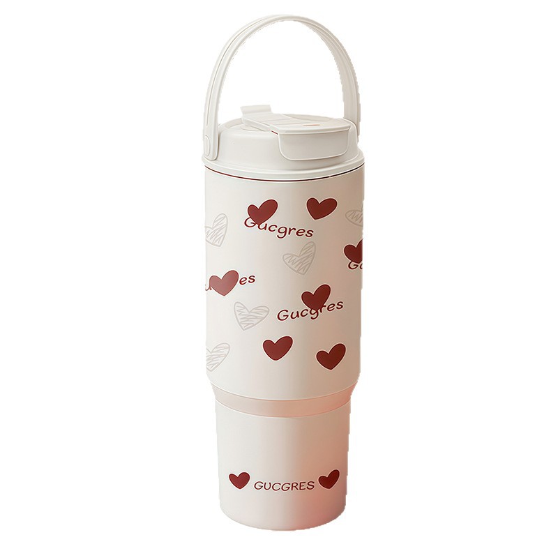 Taza de aislamiento térmico de gran capacidad, taza de hielo femenina, taza de hielo