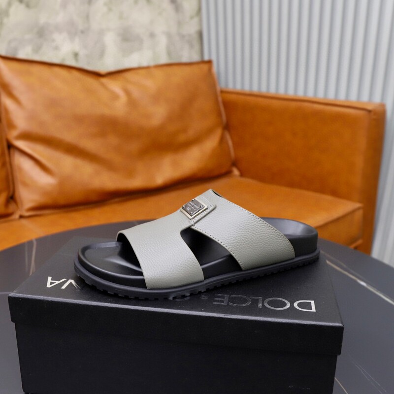 Vietnam's New Foreign Trade Cross-Border Slippers, Summer Thickened High-Quality Men's Slippers with Nigerian Letters, Black One-Strap Slippers