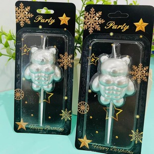 2024 New Muscle Bear Wholesale Team Birthday Candle