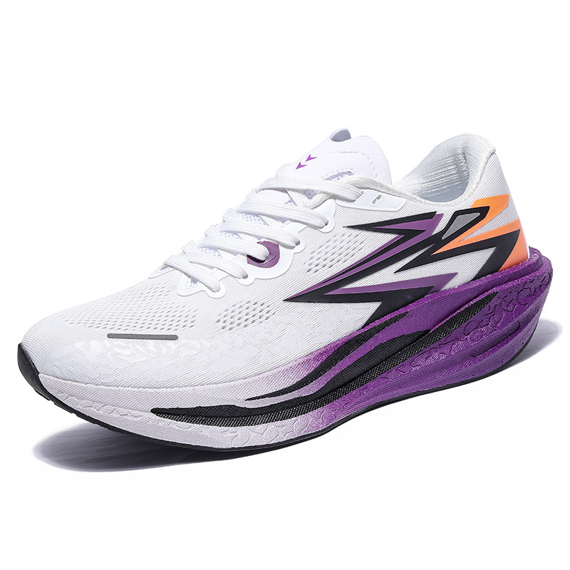 Feiran 4 Chaussures de sport légères et décontractées, style Popcorn + Plaque en carbone, absorption des chocs, pour la course à pied, hommes et femmes, étudiants_voghion.com