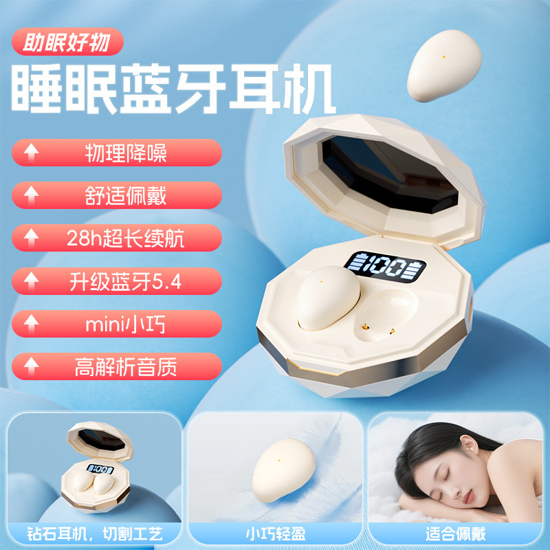 2025年型 インイヤー型睡眠用ヘッドホン ワイヤレス Bluetooth ミニノイズキャンセリング Bluetooth イヤホン 超長時間待機 高音質 新型|undefined
